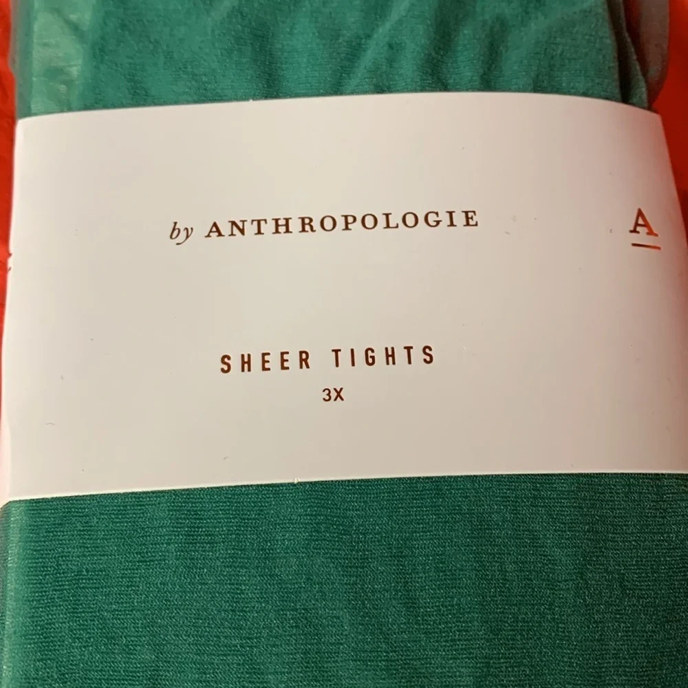 Anthropologie Sheer Tights green 3 X